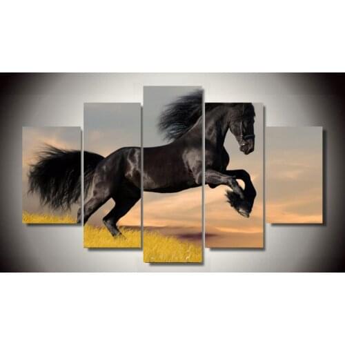 HD Print 5 Pcs canvas art horse painting modern home decor wall art picture living room decor print Painting on canvas/PT0352