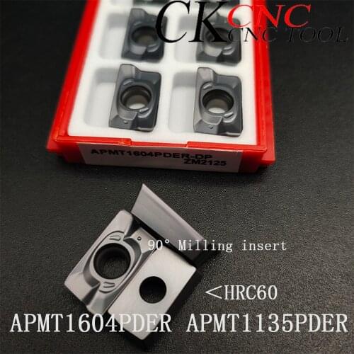 Square shoulder milling blade APMT1604PDER APMT1135PDER hardened R0.8 plane milling cutter blade 90 degrees right angle APMT1604