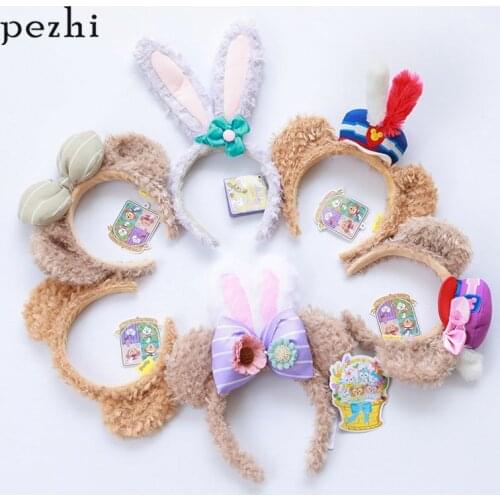Cartoon Easter cute Shirley Rose Ballet Rabbit Pentagram Rabbit Ears Drum Team Plush Sailor play Headband Headdress accessories