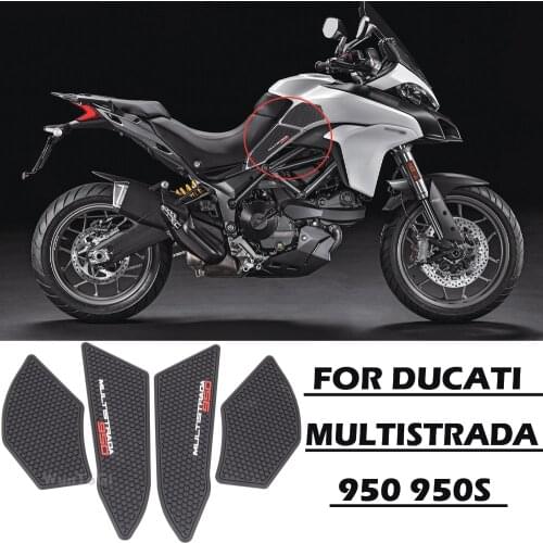 For Ducati Multistrada 950 950S 2019-2021 Motorcycle Fuel Tank Pad Knee Anti Slip Stickers Fuel Tank Side Pad Waterproof Pad