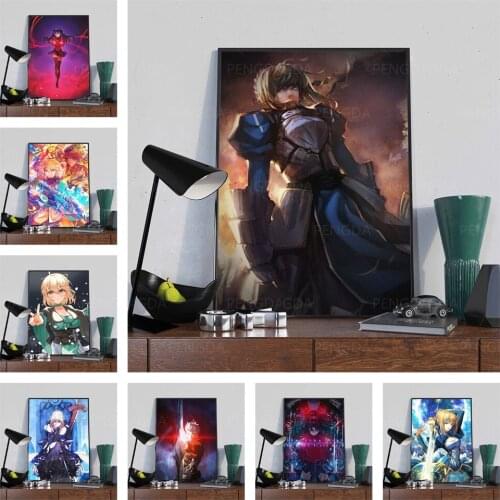 Wall Artwork Fate Stay Night Canvas Paintings HD Prints Anime Role Poster Home Decor For Living Room Modular Pictures No Frame