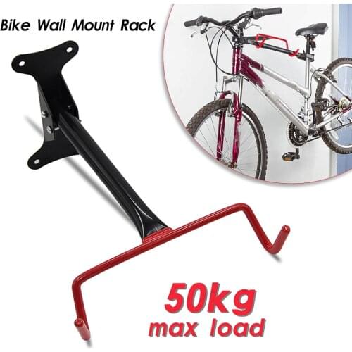 Bicycle Wall Mount Hook Folding Bike Hanger Rubber-Coated Racks Cycle Storage Stand Shed Hanging Bracket for Garage Room