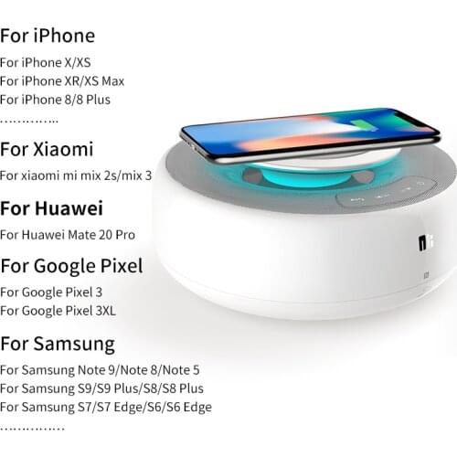 NILLKIN BT Speaker Cozy Fast Wireless Charging Function Hi-Fi Sound Wireless Bluetooth Home Speaker for xiaomi for iPhone XS Max
