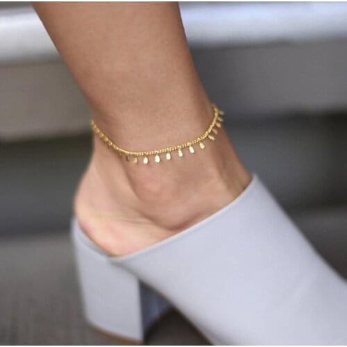Lesville bohemian fringed anklet printed anklets for women foot jewelry gift for women