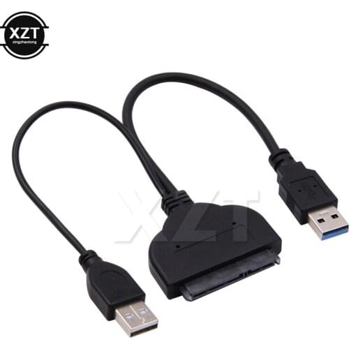 NEW USB 2.0 SATA 7+15Pin Adapter Converter Cable for 2.5inch HDD Laptop Hard Disk Disk Drive Computer Cables Connectors