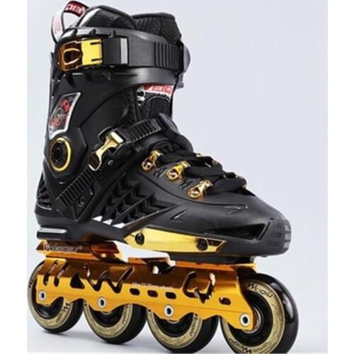 New adult inline round fancy roller skates shoes flash adult men and women skates single row roller shoes roller skates