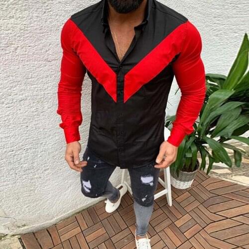 Mens Fashion Striped Shirts Casual Color Block Social Long Sleeve Slim Fit Patchwork Blouse Male Streetwear Autumn Buttons Tops
