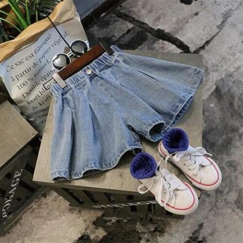 2020 Summer Big Girls Shorts Kids Denim Skirt Shorts Girls Children Clothing Short Jeans Pants 6 8 10 12 14 toddler girl clothes