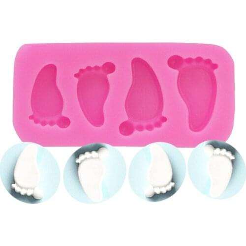 1PCS Cake Mold Baby Foot Silicone Mold Chocolate Fondant Cake Decorating Baking Tool Bakeware Pudding Baking Paste Mold