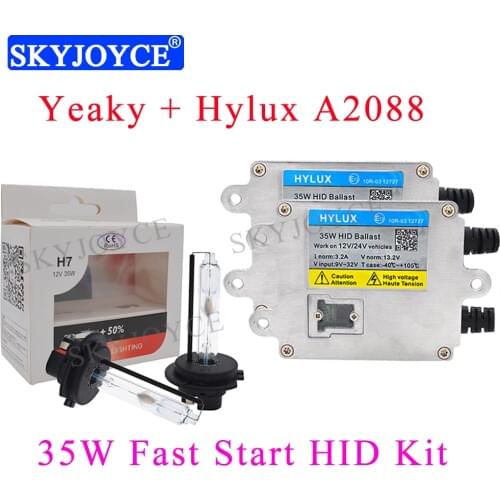 SKYJOYCE AC 35W Fast Start Hylux A2088 HID Ballast 4500K 5500K 6500K Yeaky HID H7 H11 HB3 D2H Bulb 35W HID Yeaky Headlight Kit
