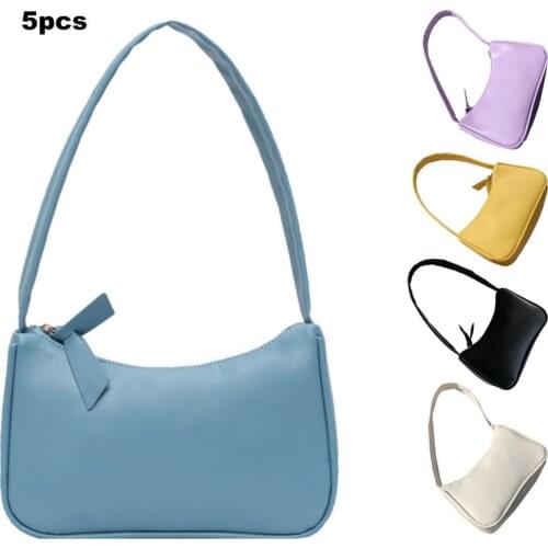 Handbag Zipper Design Vintage Anti-falling Women Cute Underarm Sling Bags for Travel Vacation Casual Ladies Small Handbag