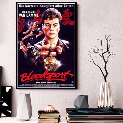 Bloodsport 1988 Vintage Movie Jean-Claude Kungfu Film Poster And Prints Painting Art Wall Pictures For Living Room Home Decor