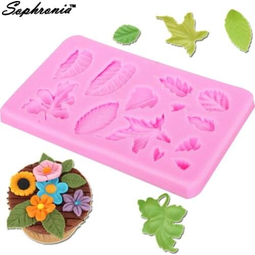 Sophronia Mini leaf 1pcs UV Resin Silicone Mold Flowers Expoxy Charms Pendant For DIY Jewelry Making M235
