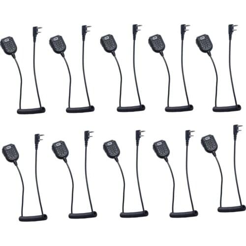 Lot 10pcs Mini PTT Speaker Mic Microphone for BAOFENG UV-5R BF-888s Retevis H777 RT3 TYT PUXING QUSHENG Radio Walkie Talkie