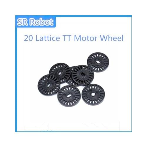 10 unids/lote velocidad del Motor codificador 20 enrejado TT rueda de Motor placa Digital de láser de alta precisión de chasis d