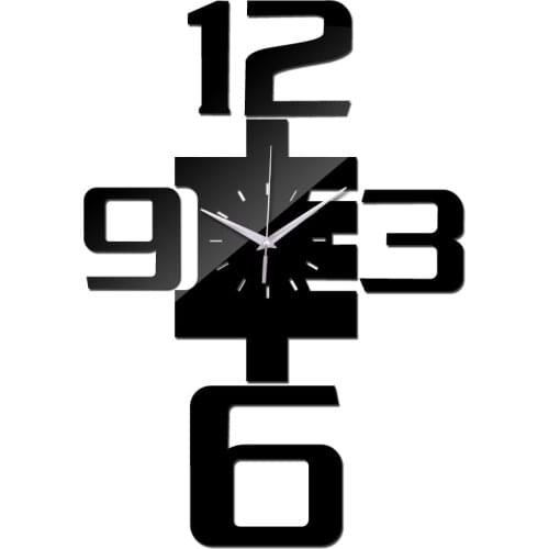 2016 new arrival real wall clock watch clocks diy home decoration fashion acrylic mirror the stickers living room