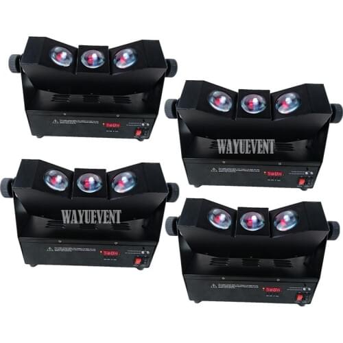 3x10W LED Wireless battery light Remote control wedding event powered changing stage lighting 3*10w Wireless Battery Up Light