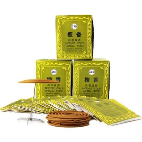48PCS/set Natural Environmental Protection Smokeless Sandalwood Toilet deodorization incense household offering Buddha incense