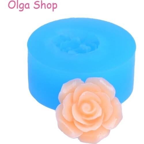 HYL006 13.3mm Flower / Rose Silicone Mold - Fondant, Cake Decoration, Miniature Food, Gum Paste, Candy, Resin Jewelry, Chocolate