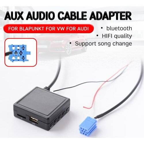Bluetooth with USB,mic Hands-free Adapter For AUDI Chorus Concert for Blaupunkt For vw Delta Beta For Becker Aux Receiver Cable