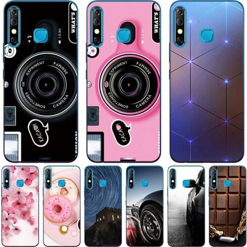 Phone Bags & Cases For Infinix Hot 8 2019 X650B Tecno Camon 12 Spark 4 Case Cover fashion marble Inkjet Painted Shell Bag