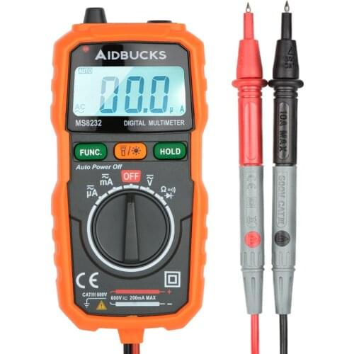 AIDBUCKS Digital Multimeter DC AC Voltage Current Resistance Test Ammeter Multi Tester Auto Range DMM Tester NCV Measurement