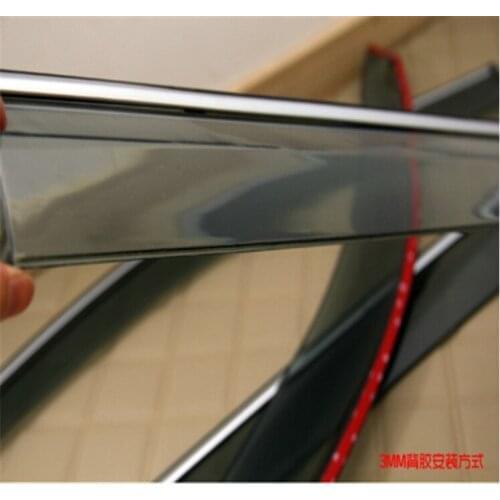 For Nissan sylphy 2008-2020 ABS Plastic Exterior Window Visors Awnings Rain Sun Deflector Guard Vent Cover Accessories