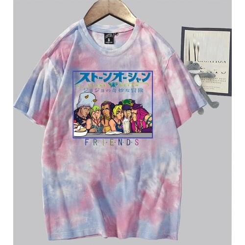 Hot Anime Jojo Bizarre Adventure Stone Ocean Friends Tops Cool T-shirt