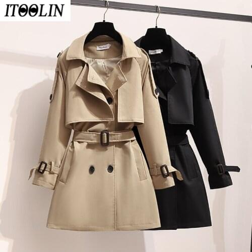 ITOOLIN Women's Short Trench Coats