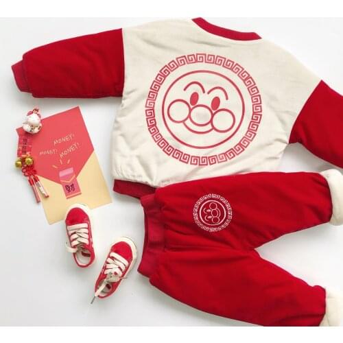 Tonytaobaby New Winter Outfit for Baby Boys and Girls with Cashmere Suit Kids Clothes