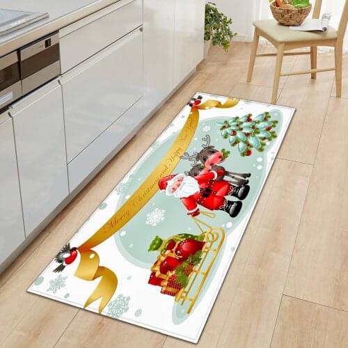 Kitchen Mat Christmas Decorative Living Room Carpets Entrance Doormat Anti-slip Bath Mat 3D Hallway bedroom Childrens Floor Rug
