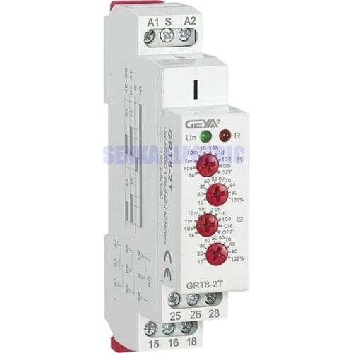 Multi-function 4-Knobs Din Rail 2 Groups DC AC 12V 24V 220V Mini Timer Relay Switch Time Delay Relays