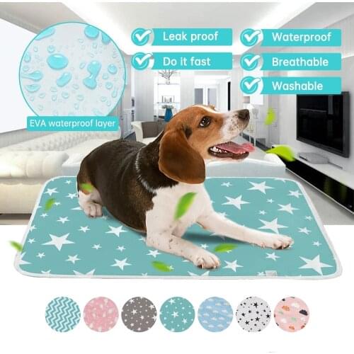 Reusable Dog Urine Pad Waterproof Pet Training Mat Absorbent Breathable Dog Diaper Mat Doggy Pee Pads Pet Accessories