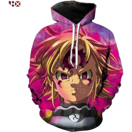 The Seven Deadly Sins Hoodies Men Women 3D Print Meliodas Sin of Anger Hoodie Harajuku Streetwear Casual Tops X445