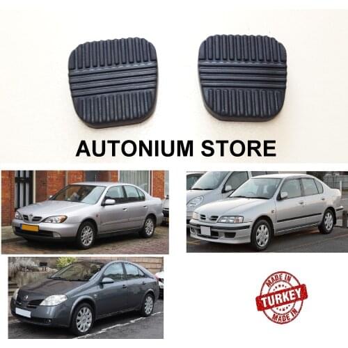 1 Pair Pedal Pad Cover Brake + Clutch Best Quality Rubber for Nissan Primera P11 P12