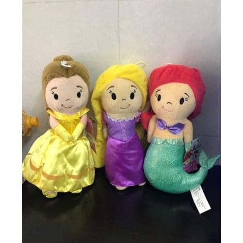 New The Little Mermaid Princess Plush Tangled Rapunzel Belle Pillow Stuffed Toys For Children Gifts