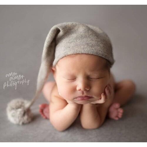 Newborn Photography Props Accessories Plush Ball Hat Baby Hats Caps Newborn Knit Cap Infant Photo Prop Baby Photography Costume