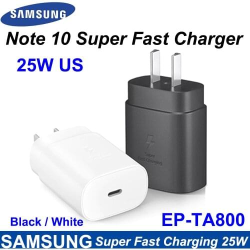 Original Samsung Adaptive Fast Charger US 25W For Galaxy S10 S10e S8 S9Plus Note 9 8 A7 2017 USB Wall Fast Charging Power Adapte