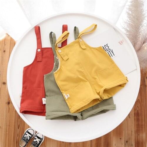1 2 3 4 5 6 Years Toddler Girls Jumpsuit Casual Loose Overalls For Boy Kids Clothing Summer Children Pants Baby Shorts 2020 New
