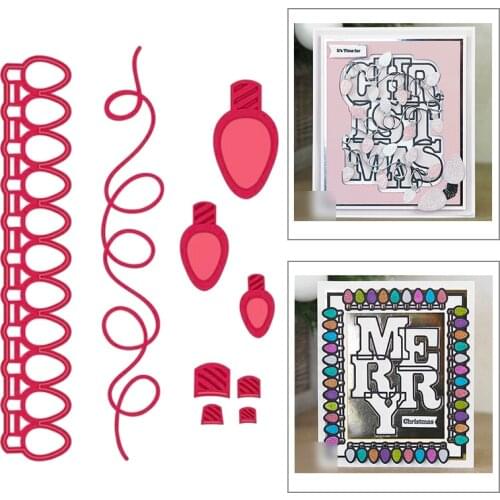 2021 New Christmas Banners Decorations Metal Cutting Dies For DIY Craft Making Words Greeting Card Scrapbooking No Clear Stamps