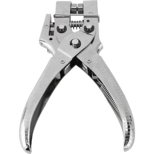 Rivet Setter Punch Plier Cloth Leather Belt Hole Eyelet Setting Tool With 100Pcs Easy Press Hollow Grommets Eyelet Setting Plier