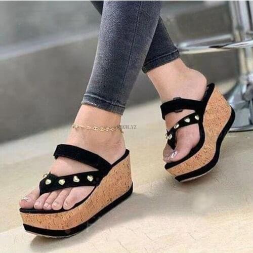 Summer Women Sandals British Fashion Flip Flops Cork Trend Men Women Flip Flops Outdoor Slippers 2021 Trend shoes sandals women