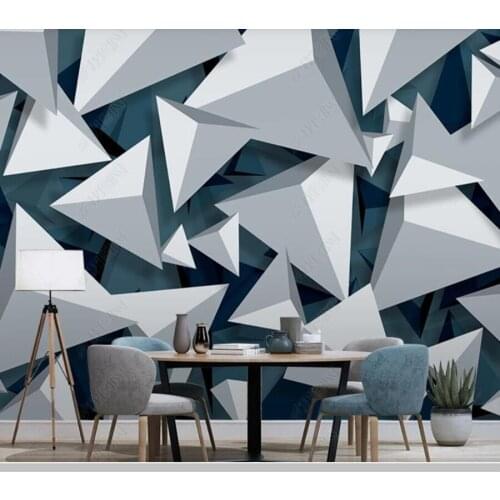 Papel de parede Modern abstract 3D solid geometric wallpaper mural,living room tv bedroom wall papers home decor