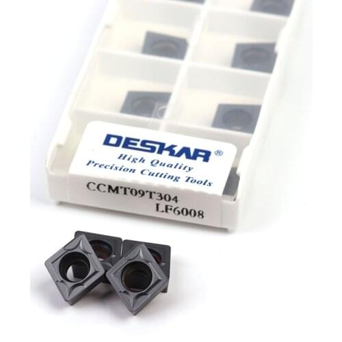 DESKAR CCMT09T304 LF6008 CCMT09T308 LF6008 carbide inserts CNC lathe turning inserts for steel and stainless steel processing