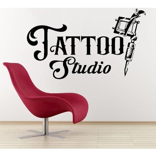 Tattoo Studio Wall Decal Living Room Fashion Style Home Decoration Cool Vinyl Beauty Salon Window Logo Removable Sticker Y664