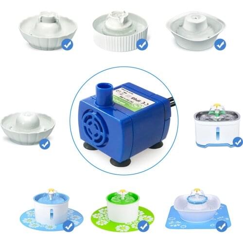 Hot LED Light Water Pump, Cat Water Fountain Motor Accessories Replacement for Cat Flowers Drinking Bowl Water Dispenser