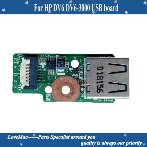 High quality for HP DV6 DV6-3000 USB board DALX6TB14D0 100% tested
