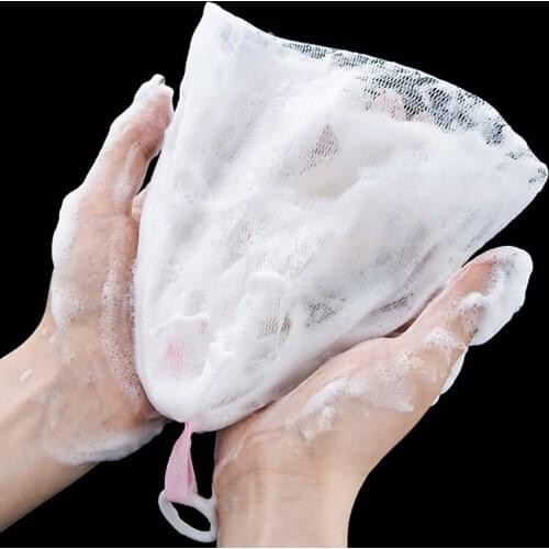 1 PC Wash Face Soap Foaming Net Bath Shower Soap Blister Bubble Mesh Body Cleansing Nets Bath Washing Tool Bathroom Accessories
