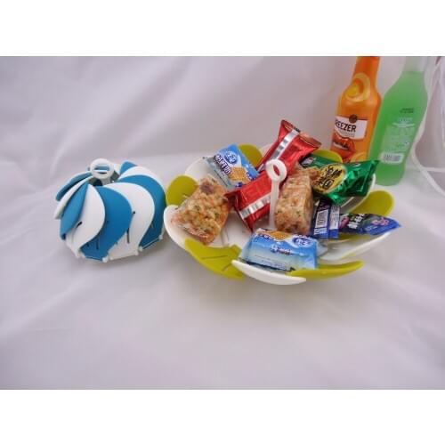 1PC Multifunction Stackable Retractable Plastic Steamer Rack Folding Fruit Bowl Dessert Candy Plate Kitchen Accessories OK 0350