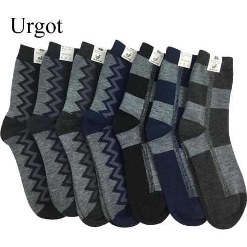 Urgot 2 Pairs/Lot Men Long Tube Socks Business Trend Durable Shaping Cotton Men Socks Spring Winter Comfort Male Sock Meias Crew